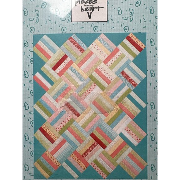 #342 Fields of Flowers Quilt Pattern Jellyroll Friendly by Pieces From My Heart - Picture 2 of 5